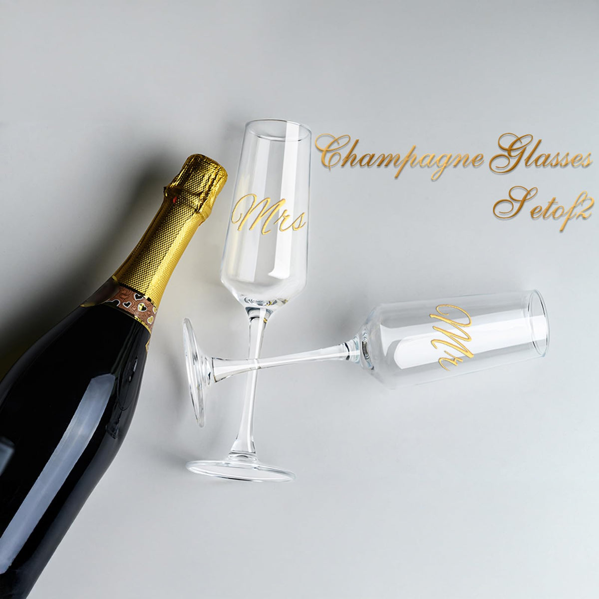 PARACITY elegant champagne flutes 8.5 oz for festive toasts.