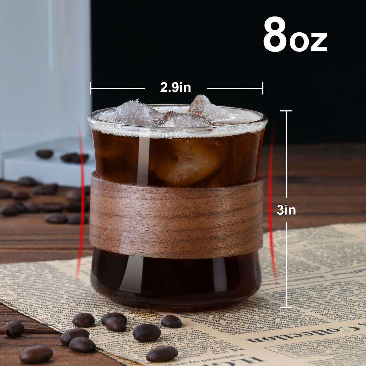 Elegant retro PARACITY espresso cups for tea, coffee, or latte service