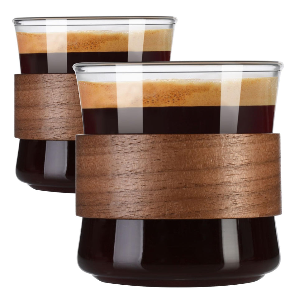 PARACITY espresso cups with wooden ring anti-scald design for hot beverages