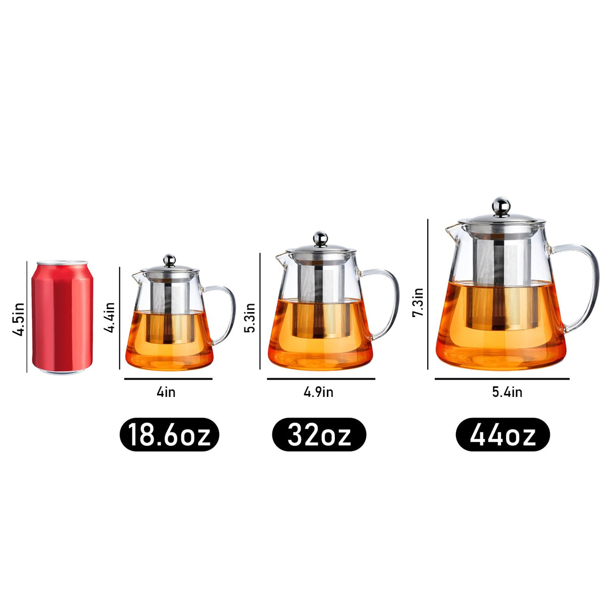 PARACITY glass teapot ergonomic pour eagle beak ensures smooth pouring.