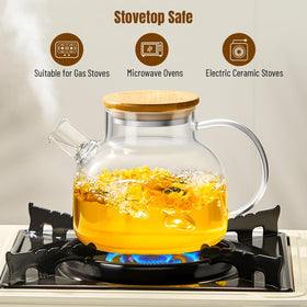 PARACITY glass teapot wide-mouth-cleaning for effortless hand washing
