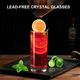 PARACITY highball glass showcasing crystal-clear clarity and dishwasher safety