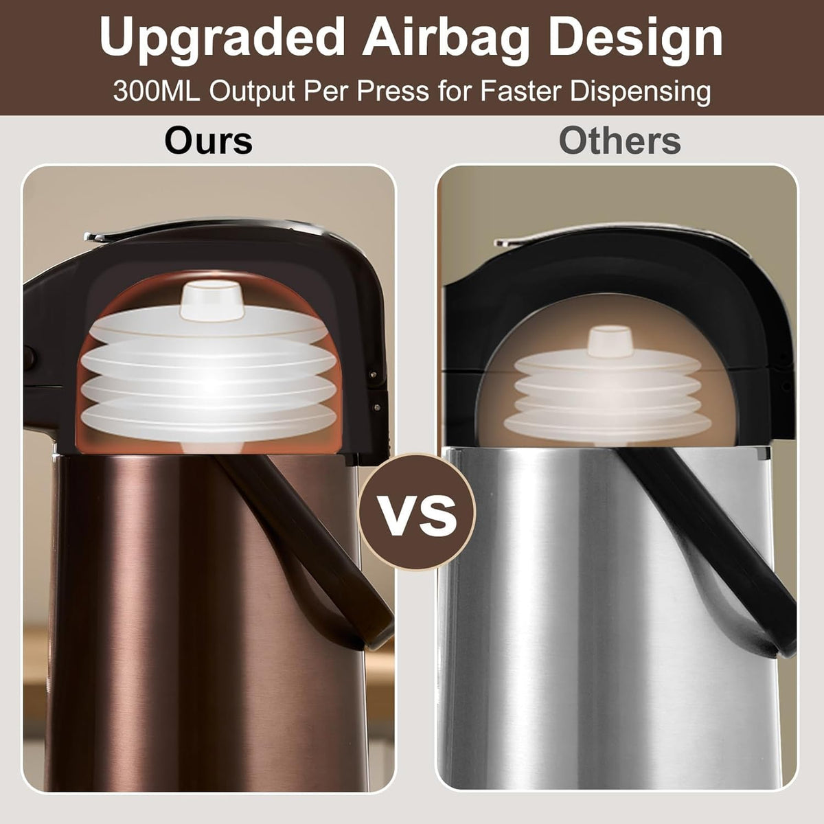 PARACITY stainless steel thermos body for durability and heat retention