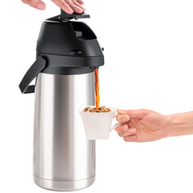 PARACITY Upgraded Airpot Carafe with lid and spout for smooth, mess-free pours.