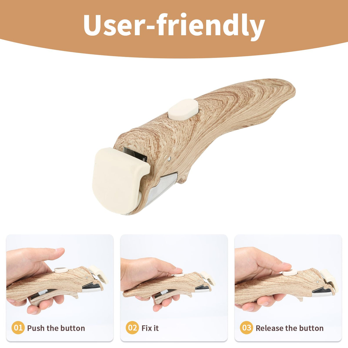 Parakatoikos wood-like handle grip provides comfortable control