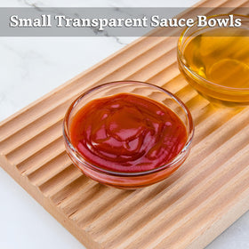 PARBEE glass condiment dish displays dips and toppings with clarity.