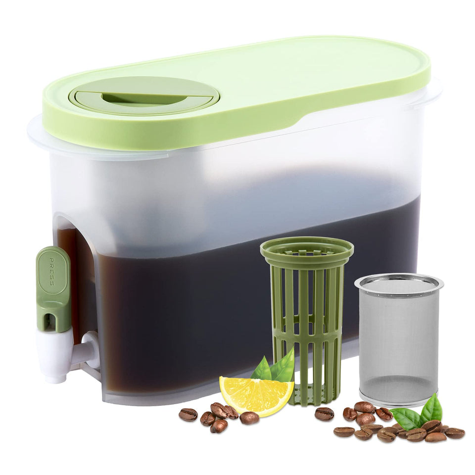 PARBEE one-gallon cold brew pitcher with front spigot for easy, mess-free pouring.