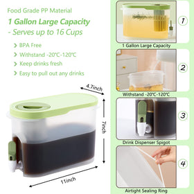 PARBEE cold brew pitcher with ultra-fine filter for smooth, grit-free coffee.