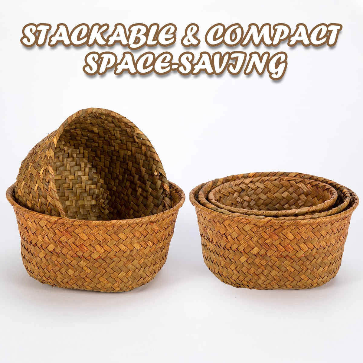 PARBEE close-up weave highlights natural texture of seagrass basket.