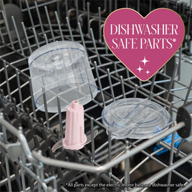 Paris Hilton 1.5-Cup Pink Chopper parts safe for top-rack cleaning
