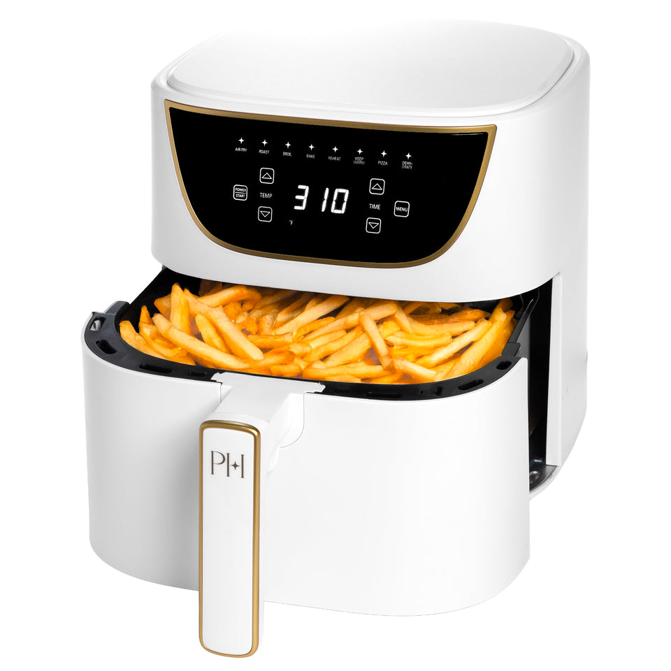 Paris Hilton Air Fryer front view with 6-quart capacity for family meals