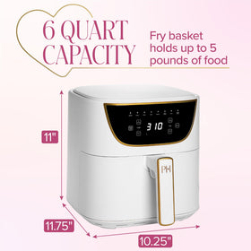 Paris Hilton Air Fryer keep-warm preset maintains ready meals