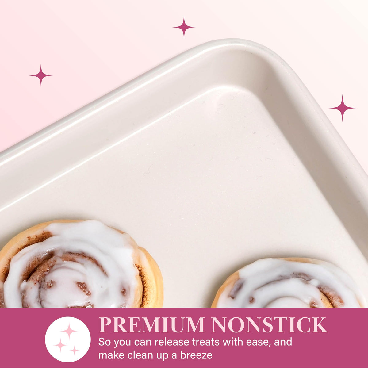 Paris Hilton dishwasher-safe bakeware icon for quick cleanup after desserts