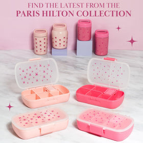 Paris Hilton bento box lightweight carry handle for easy transport.