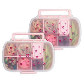 Paris Hilton 2-pack bento snack boxes seven compartments for varied snacks.