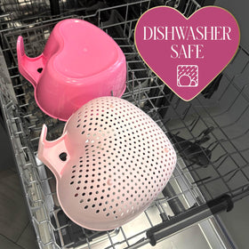 Paris Hilton Heart Bowl & Colander pink BPA-free durable plastic, safe for everyday use.