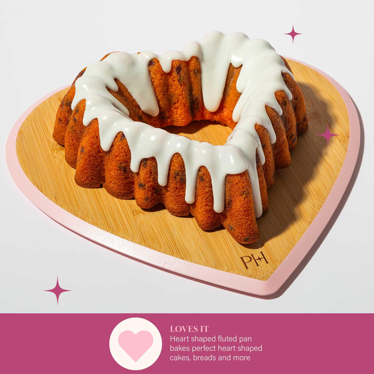 Paris Hilton cast aluminum bakeware ensures even heat and reliable browning.