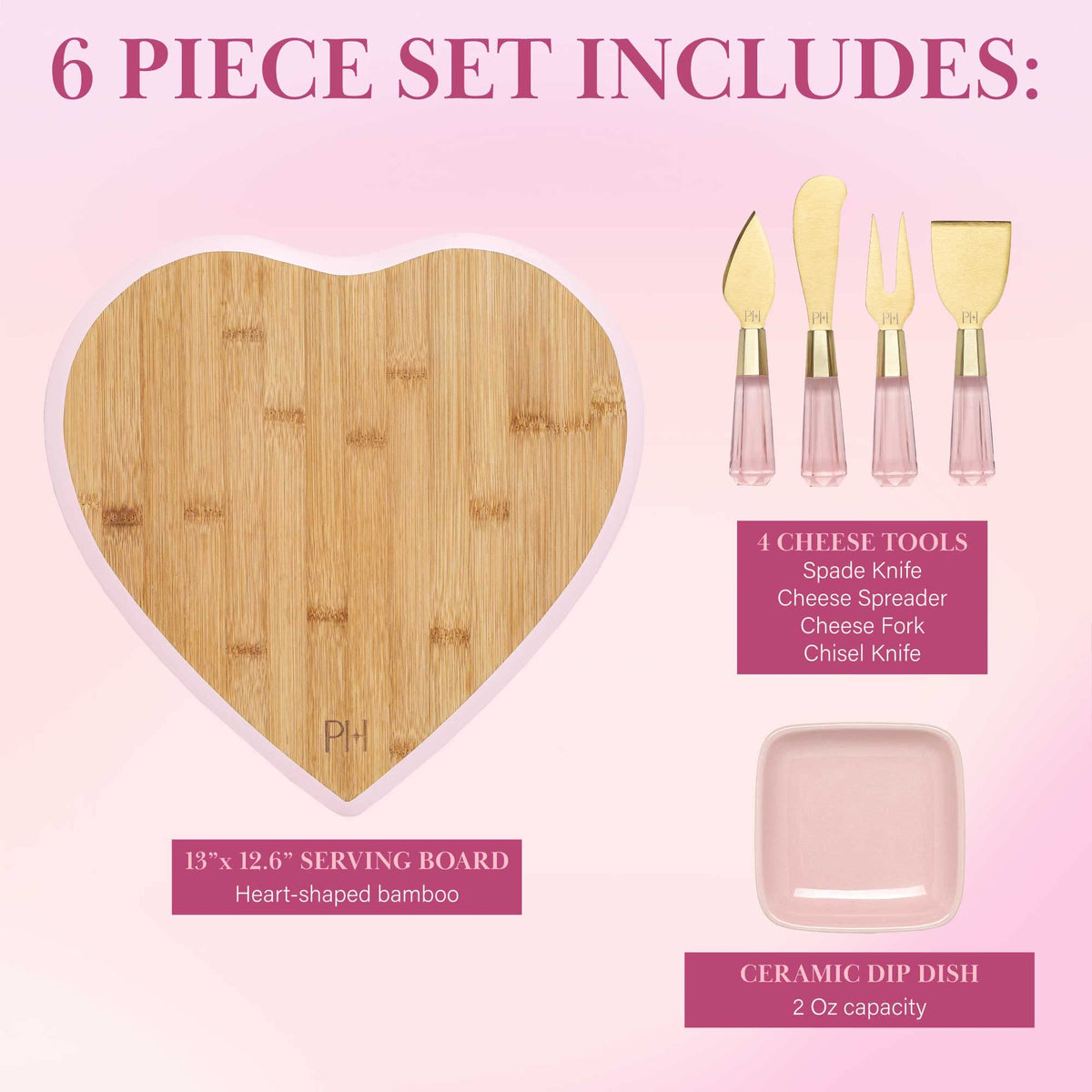 Paris Hilton cheese tools with crystal handles adding sparkle to service