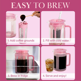 Paris Hilton Cold Brew top rack dishwasher-safe design for quick cleanup.
