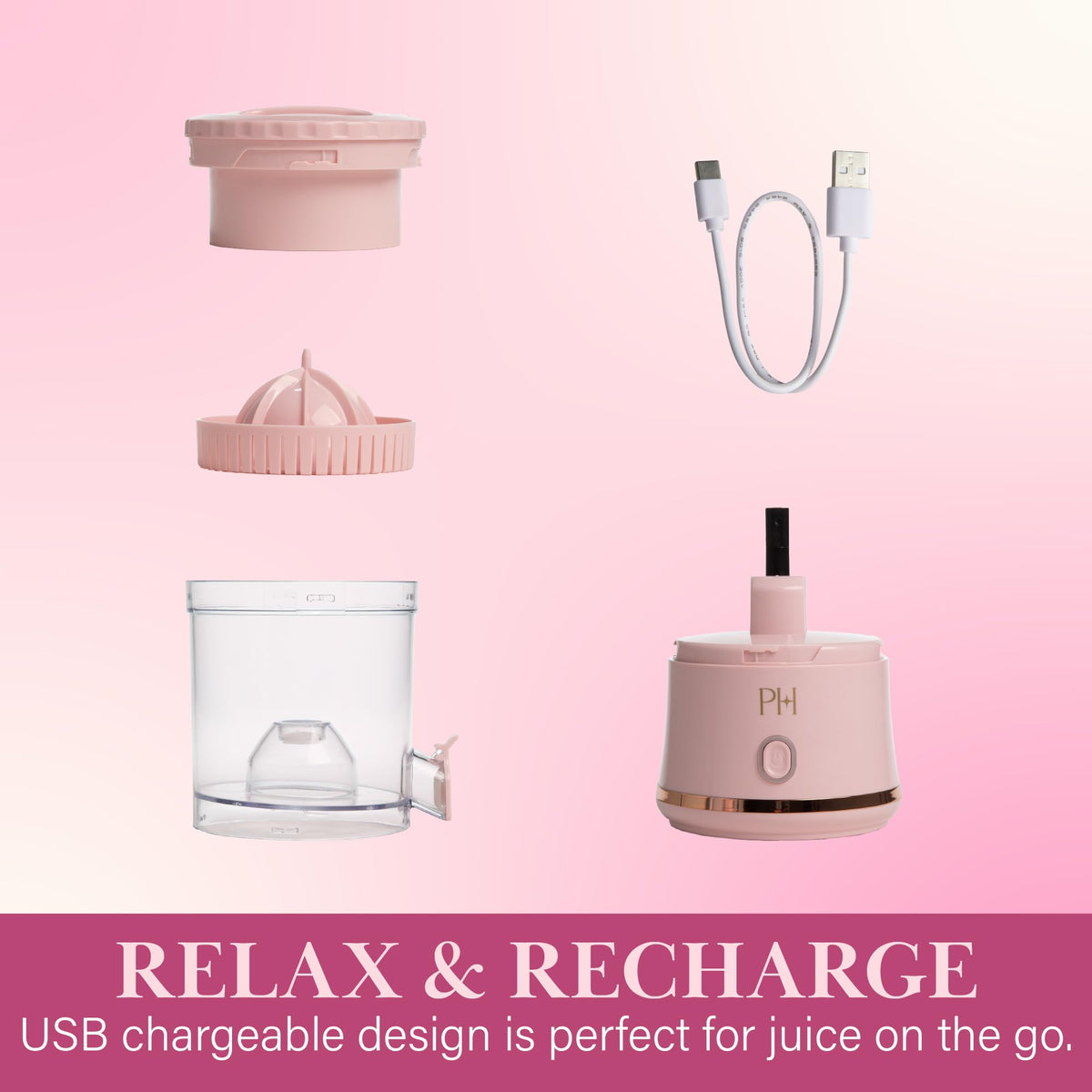 Paris Hilton juicer easy-lock lid to prevent spills