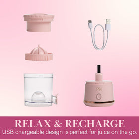 Paris Hilton juicer easy-lock lid to prevent spills