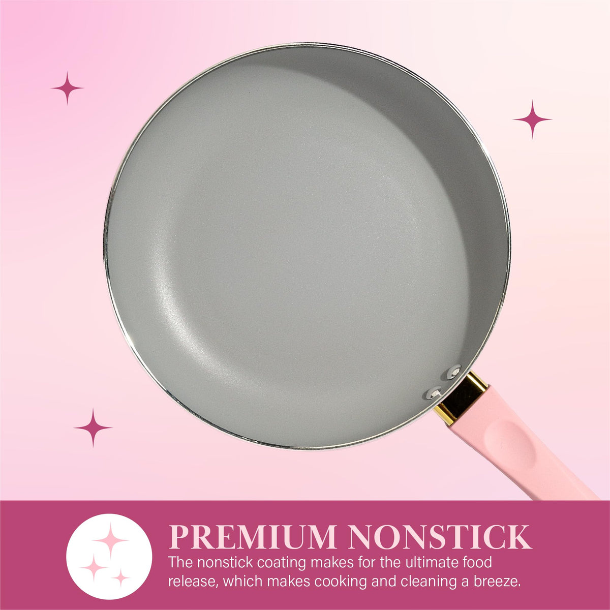 Paris Hilton Epic nonstick 5-quart stock pot with lid for family-sized soups and stews.