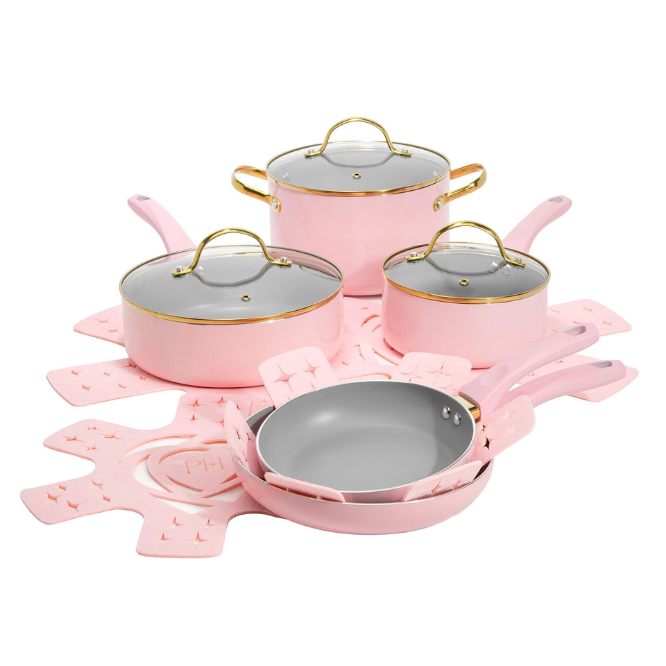 Paris Hilton Epic nonstick 8-inch fry pan for effortless release and quick weeknight meals.