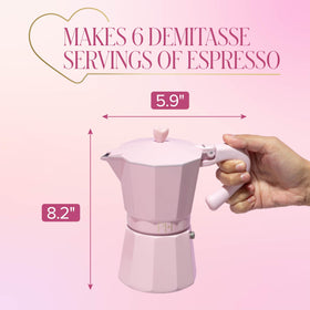 Paris Hilton cast aluminum espresso pot offers durable performance for everyday coffee rituals.