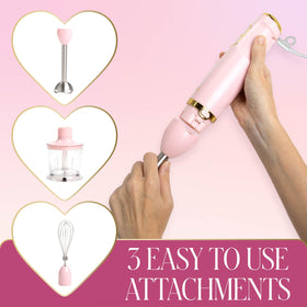 Paris Hilton ergonomic handle for comfortable control.