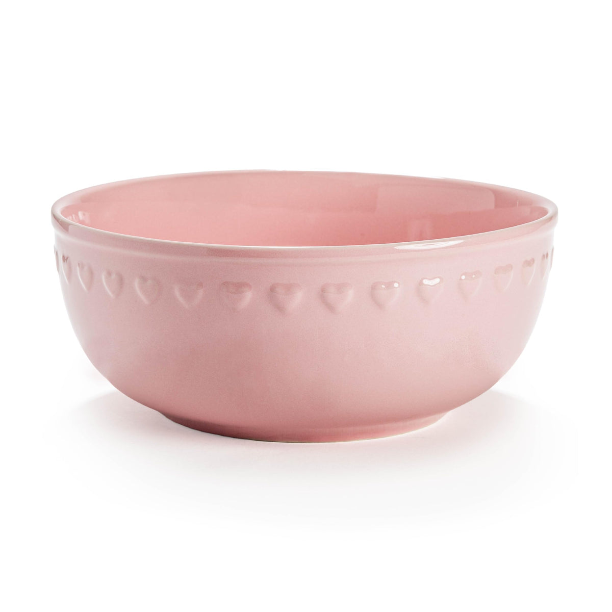 Paris Hilton heart-detail bowl with romantic rim, ideal for salads and sides.