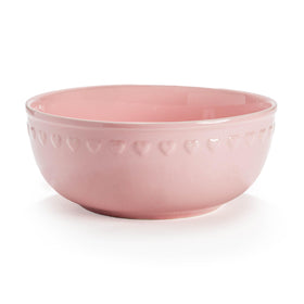 Paris Hilton heart-detail bowl with romantic rim, ideal for salads and sides.