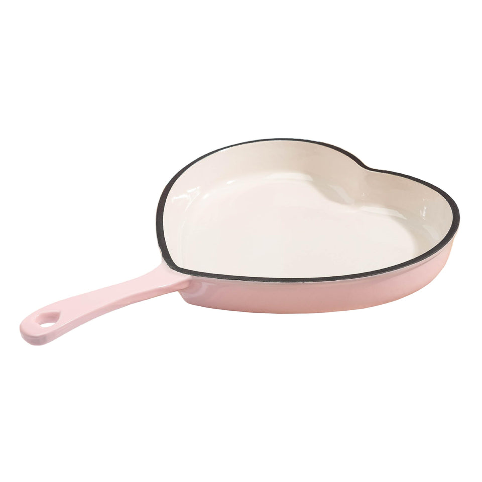Paris Hilton heart skillet in pink 10-inch for stylish searing and serving