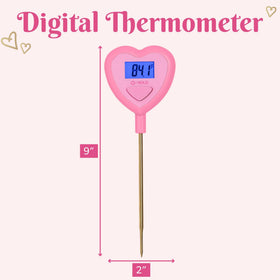 Paris Hilton thermometer in use measuring food temperature quickly.