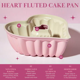 Paris Hilton kitchen bakeware collection featuring pink heart pan.