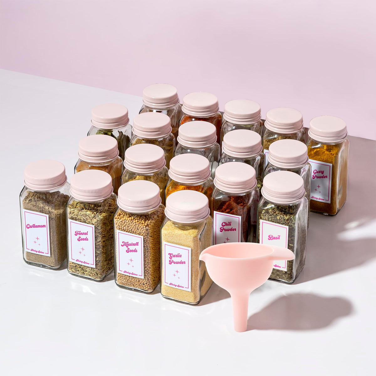 Paris Hilton spice storage set adds chic pink accents to decor.