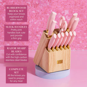 Paris Hilton kitchen shears with bottle opener add versatile cutting and opening options.