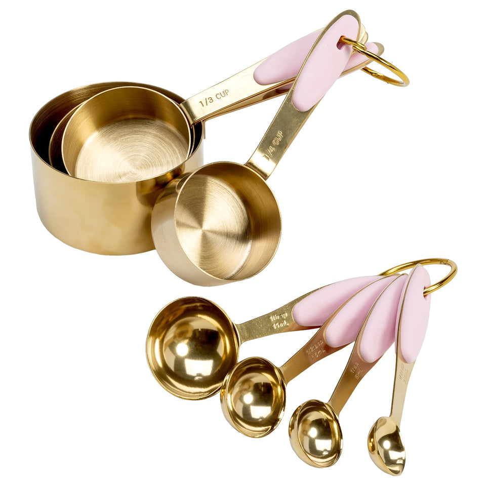 Paris Hilton 8-piece dishwasher-safe measuring set for precise dry ingredients