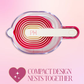 Paris Hilton leveler for precise, leveled ingredient measurements.
