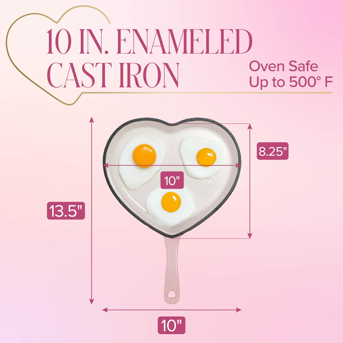 Paris Hilton pink heart pan is oven-ready up to 500°F for finishing touches
