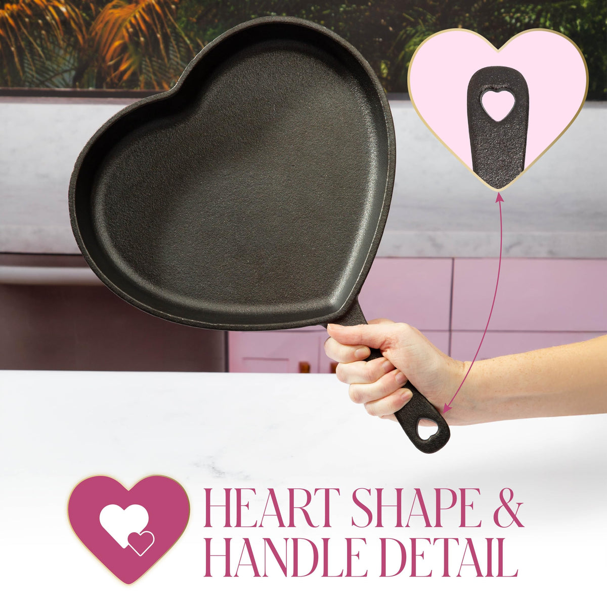 Paris Hilton pre-seasoned iron heart offers lasting heat and patina.