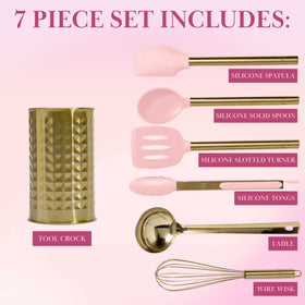 Paris Hilton silicone-slotted-turner pink promotes safe, nonstick cooking.
