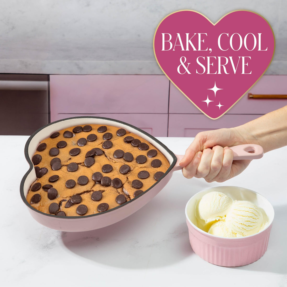 Paris Hilton skillet on induction demonstrates wide cooktop compatibility and even browning