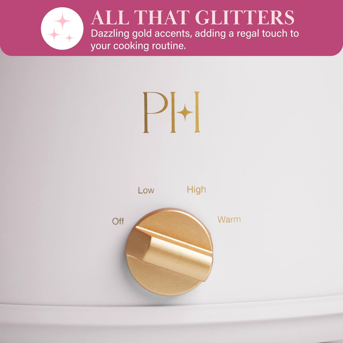 Removable stoneware and dishwasher-safe parts for easy cleanup on Paris Hilton cooker.
