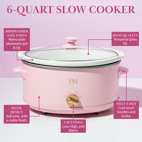 Paris Hilton slow cooker with gold accent details elevates countertops.