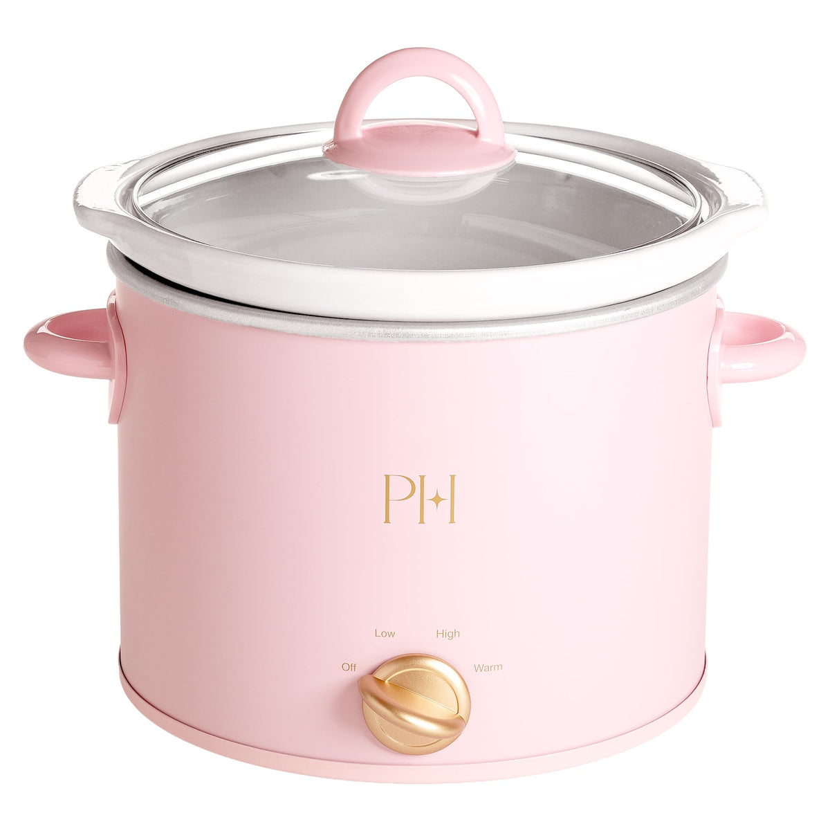 Paris Hilton slow cooker with oval stoneware insert for easy release and cleanup