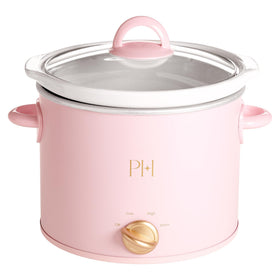 Paris Hilton slow cooker with oval stoneware insert for easy release and cleanup
