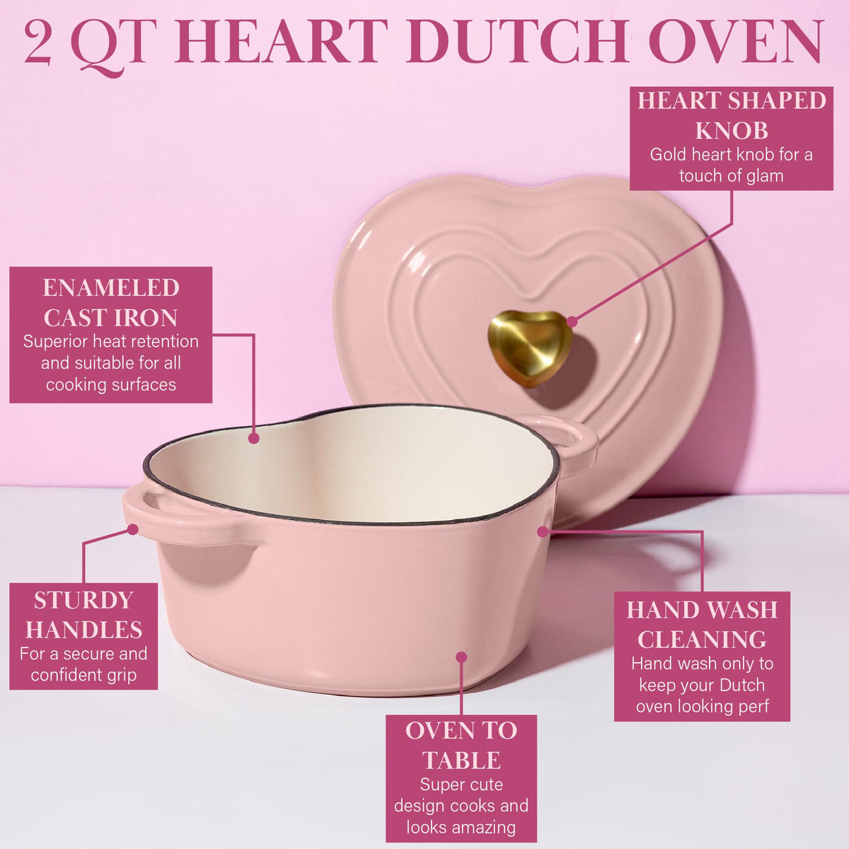Paris Hilton smooth enamel interior, helping prevent sticking and simplify cleaning.