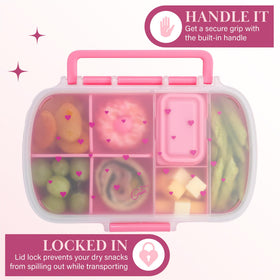 Paris Hilton snack box featuring built-in phone stand for hands-free viewing.