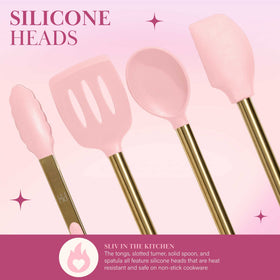 Paris Hilton stainless steel ladle combines durability with elegant storage.