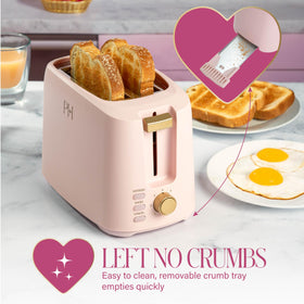 Paris Hilton toaster with extra-wide slots fitting bagels